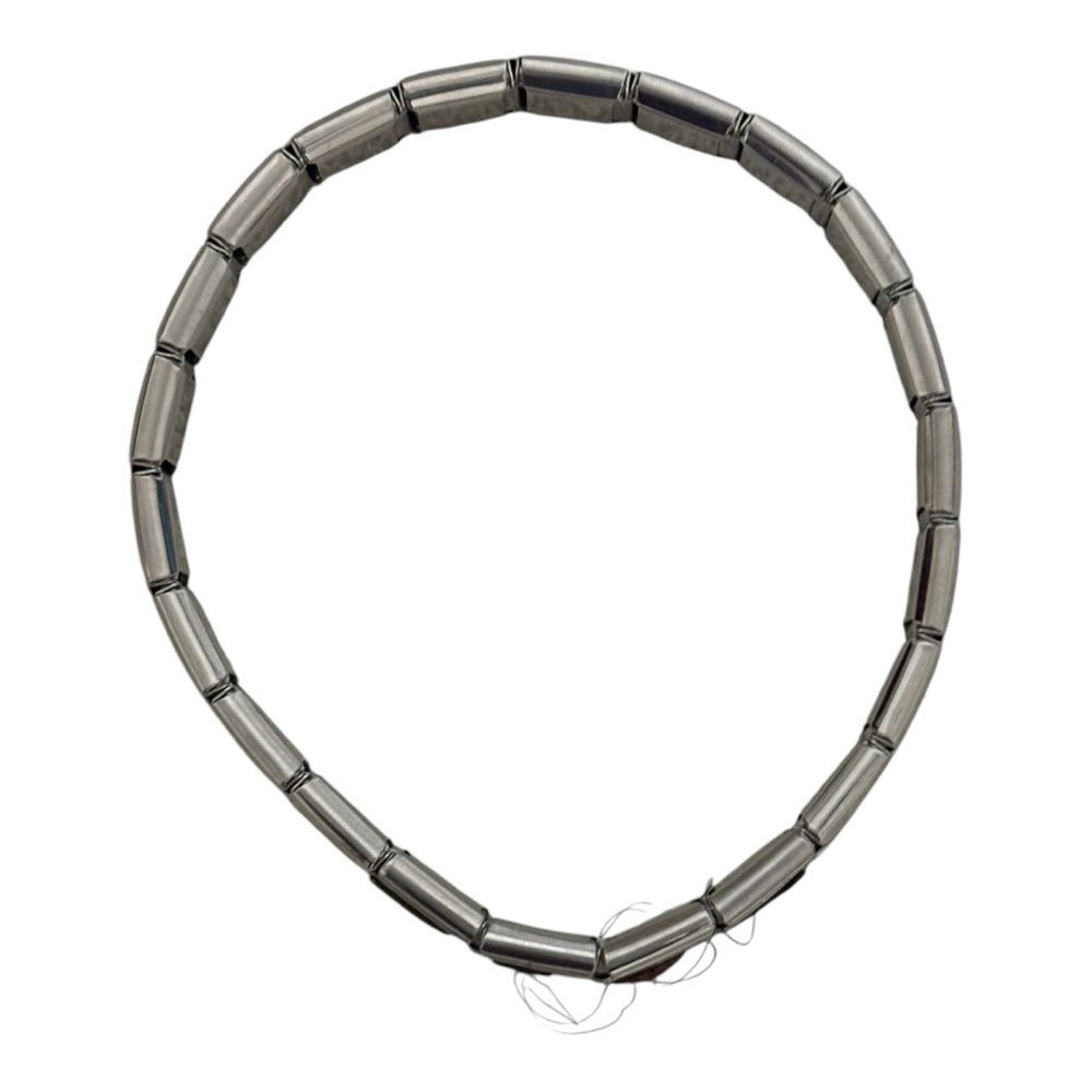 Silver/Red Interlocking Links 3/8" Lightweight St… - image 3